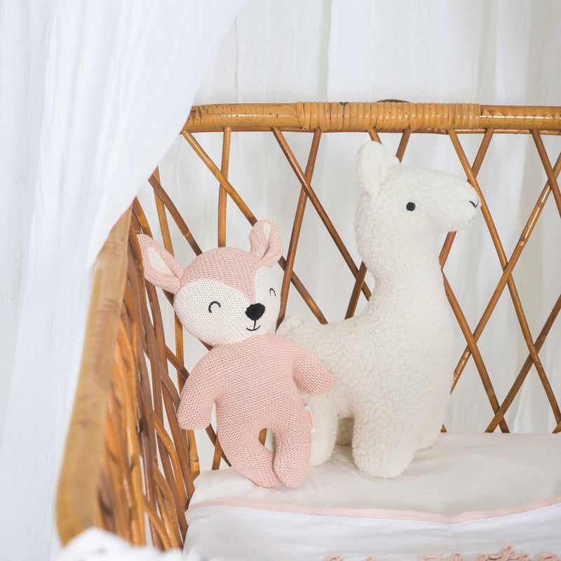 Jucarie plus Jollein Hug Lama 28cm alb