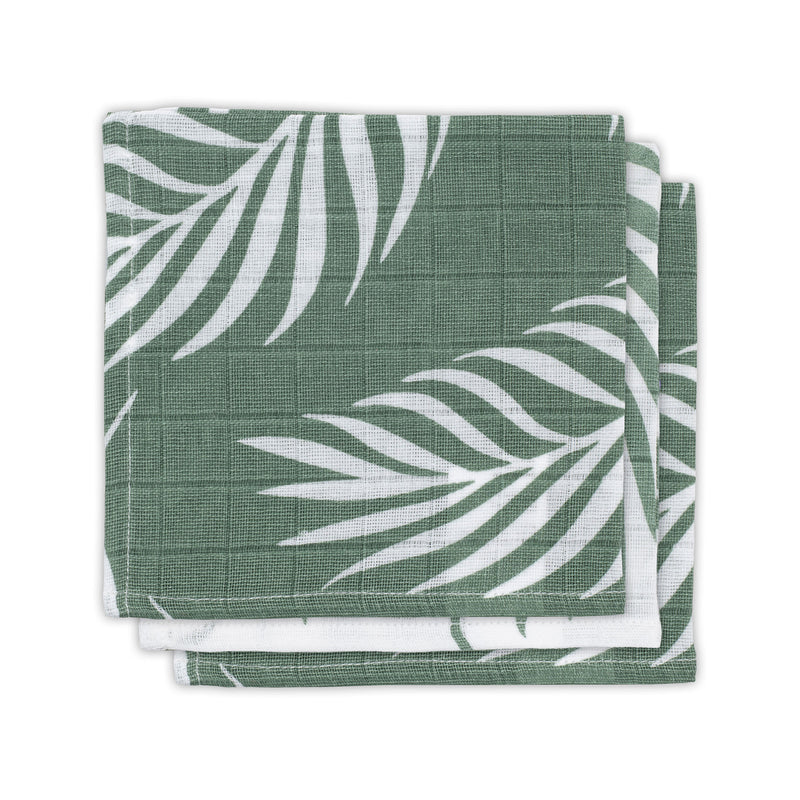 Set 3 batiste hidrofile, Nature, 31x31 cm, bumbac, verde