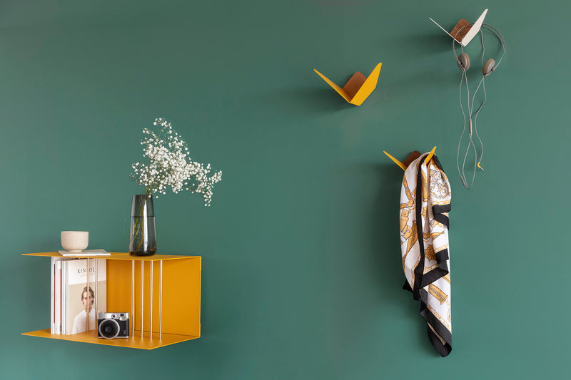 Cuier perete Umage Butterflies - Mini / Safran Yellow