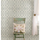 Tapet din vinil cu model geometric Grey Grand Trellis