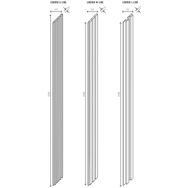 Riflaj decorativ Linerio, M-Line Natural, 1 buc