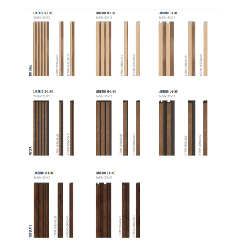 Riflaj decorativ Linerio, M-Line Natural, 1 buc