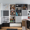 Raft de perete/accesoriu VOX Young Users pal melaminat, negru, 48.5*48.5cm